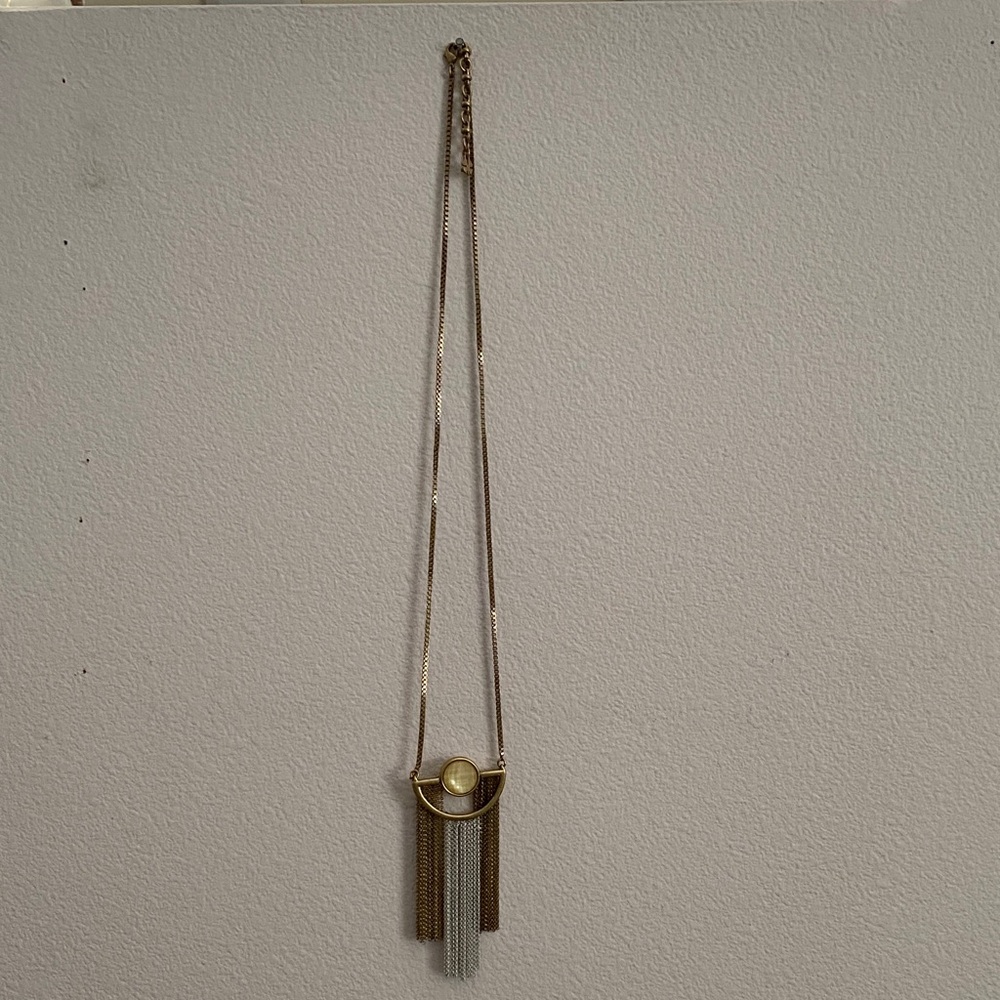 Elegant Gold and Silver Pendant Necklace